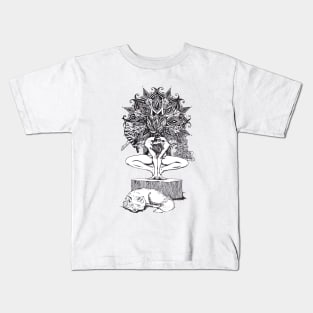 wild woman mandala Kids T-Shirt